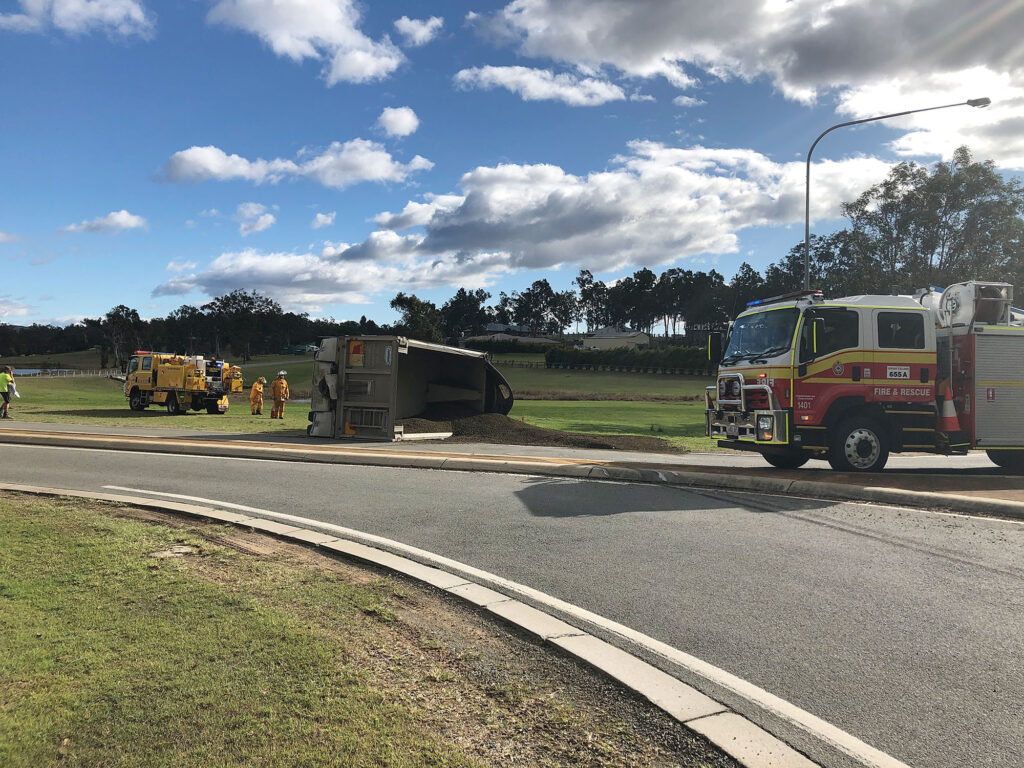 Gravel Truck Rollover