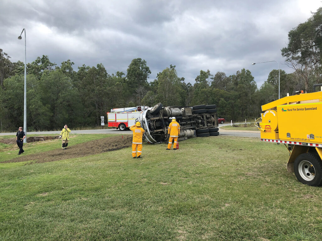 Gravel Truck Rollover