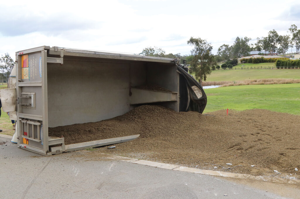 Gravel Truck Rollover