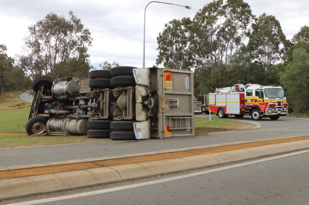 Gravel Truck Rollover