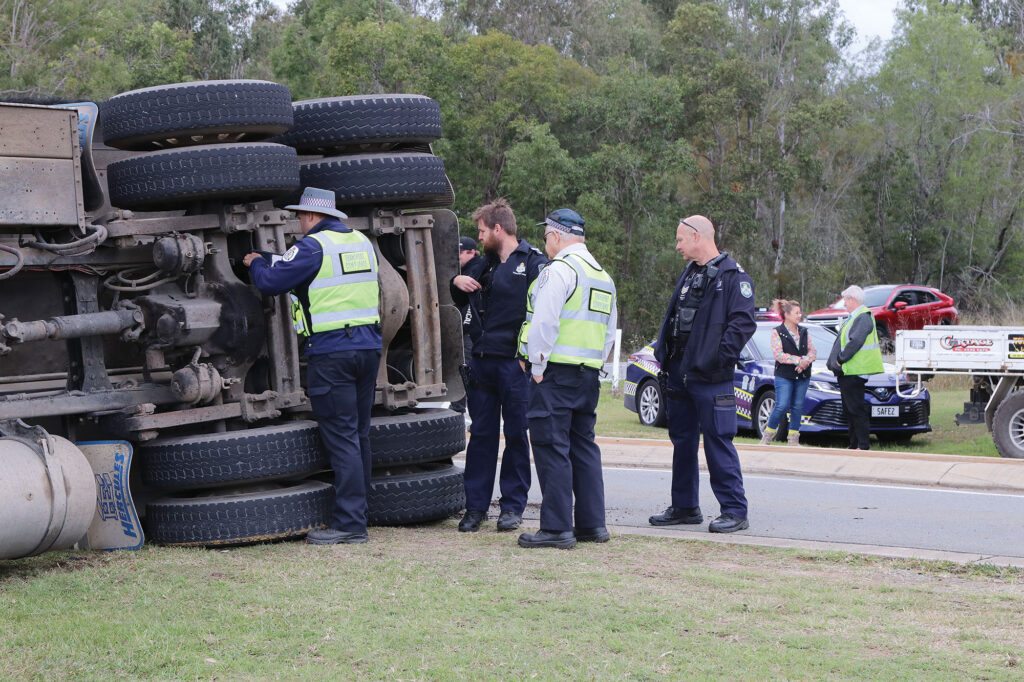 Gravel Truck Rollover