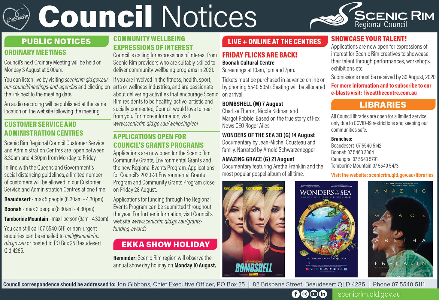 SRRC August Notices