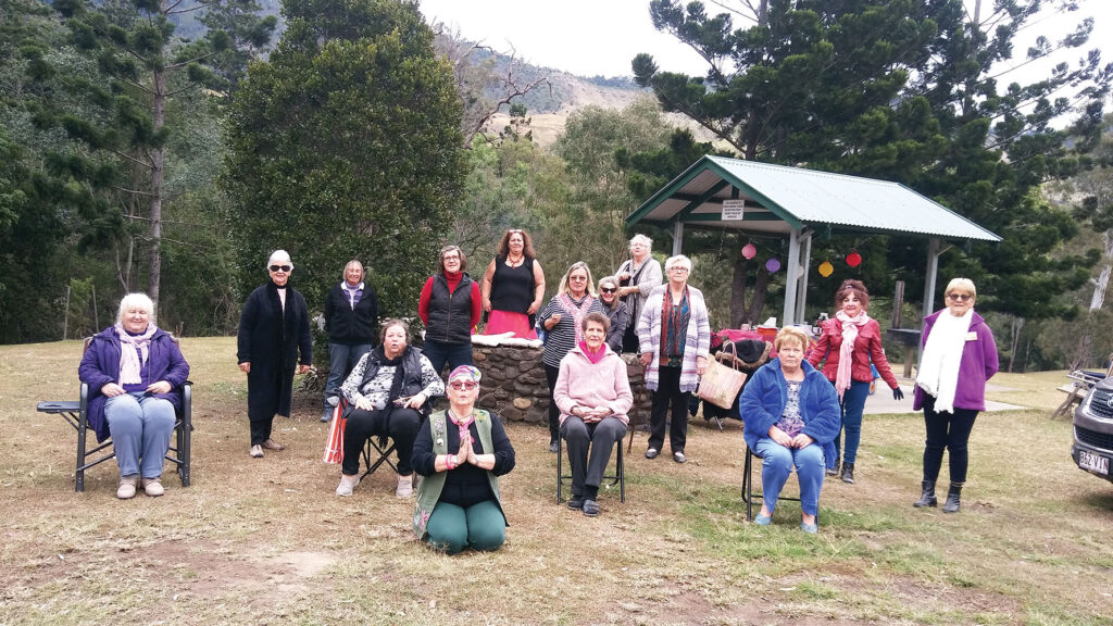 Beaudesert U3A Mosaics Group celebrating birthdays