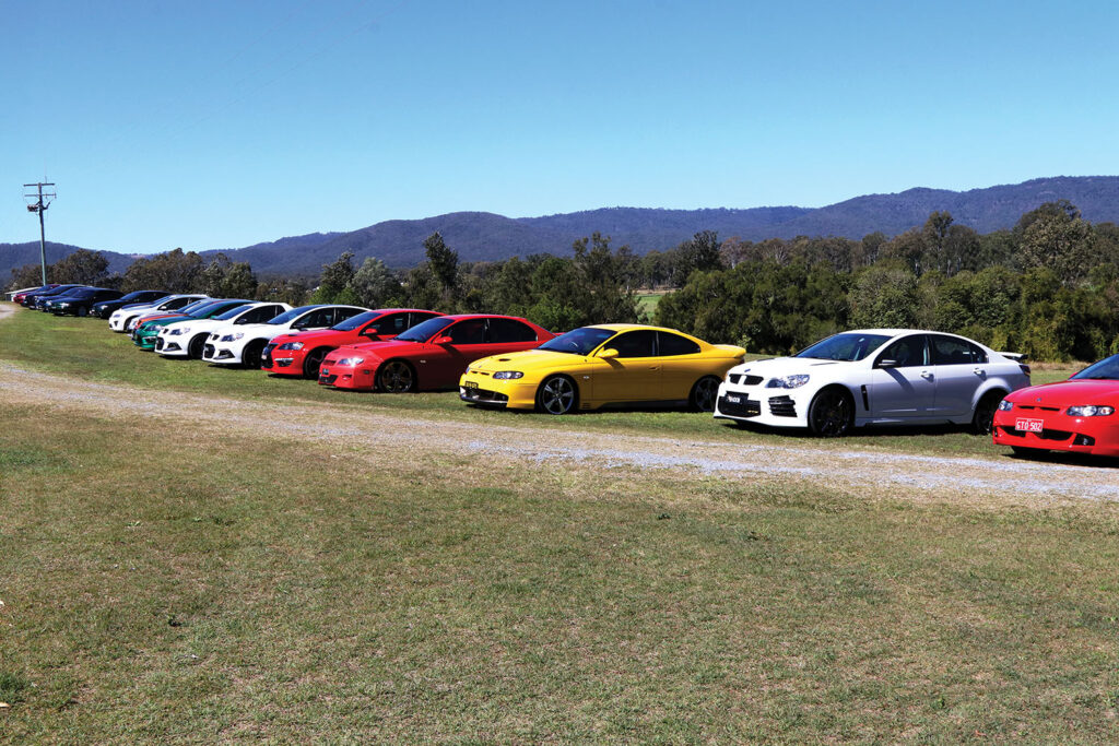 HSV Car Club All  Lined Up