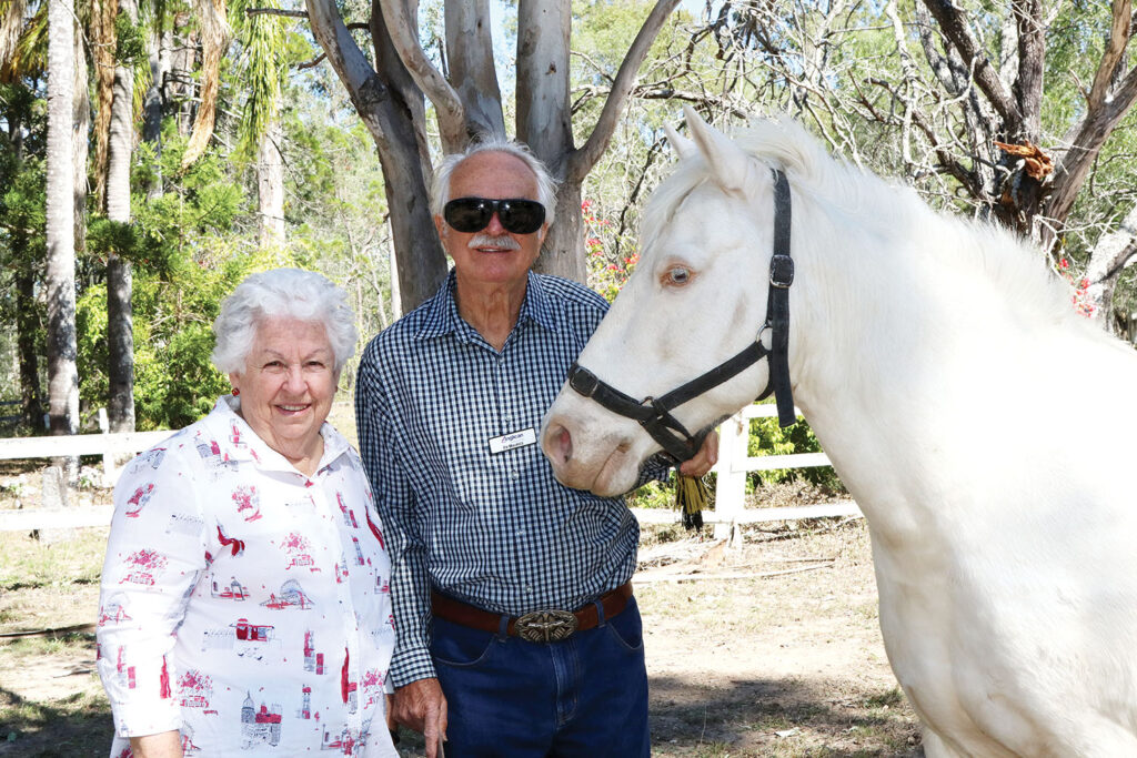 Father Maurice & Denise Collins with ‘Muscles’