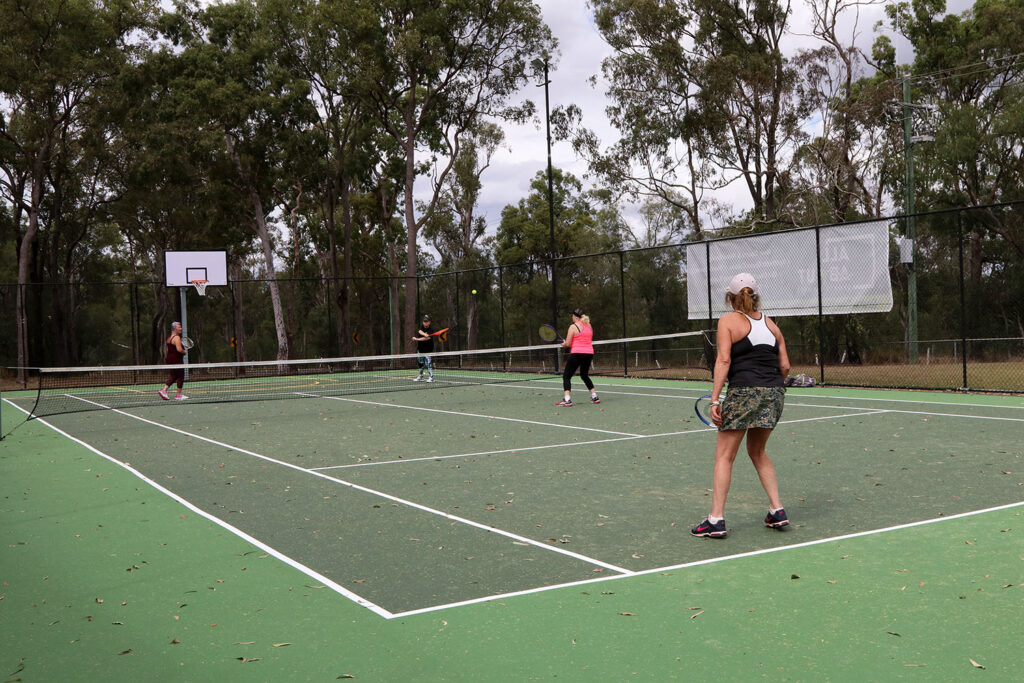Tamborine Ladies Tennis Club Members playing