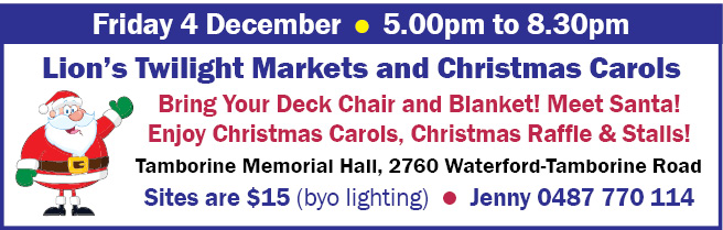 Lion’s Twilight Markets and Christmas Carols