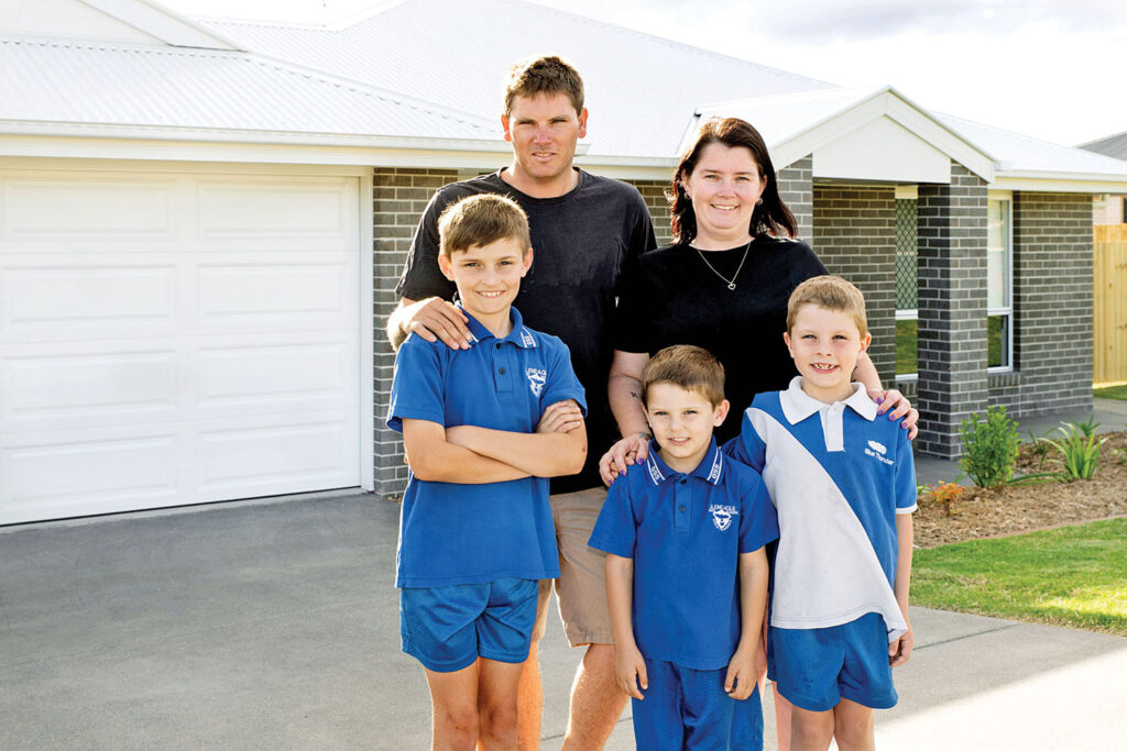 The Gillis Family with their new dream home in Beaudesert