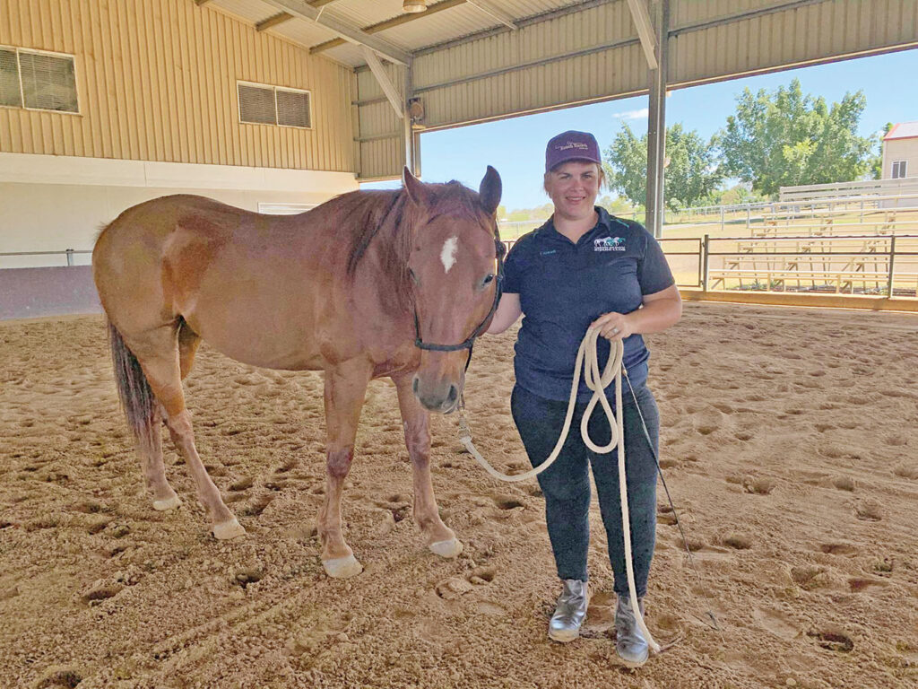 Lauren Storta with Cowboy