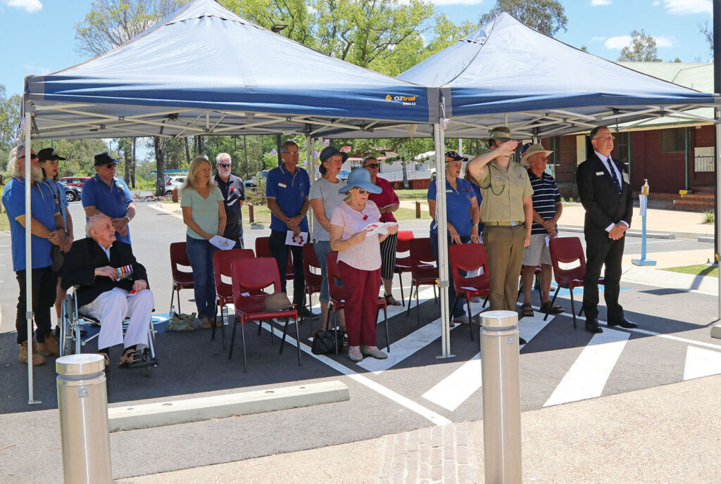 Tamborine residents congregate for the ceremony