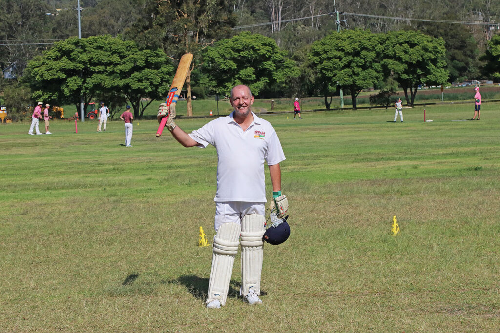 Stu Comley on the field