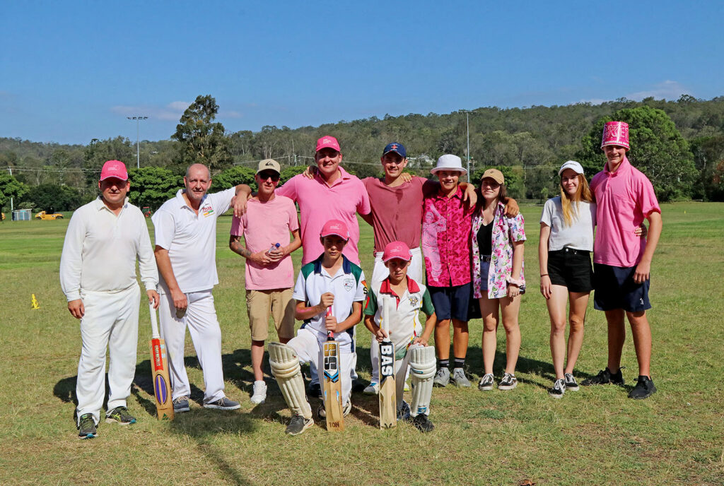 Members of the Pink Stumps Cricket Team