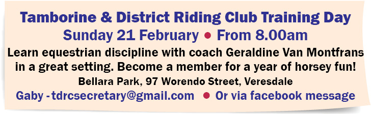 Tamborine & District Riding Club Training Day