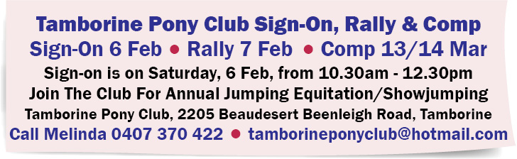 Tamborine Pony Club Sign-On, Rally & Competition