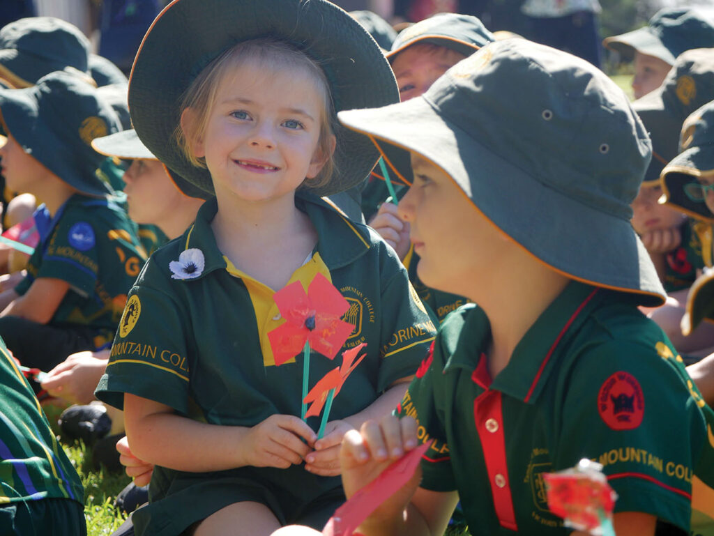 The very young, aged 3, paying respect along-side our Senior Leaders