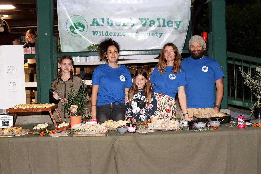 Albert Valley Wilderness Society members with their ‘bush tucker’ table