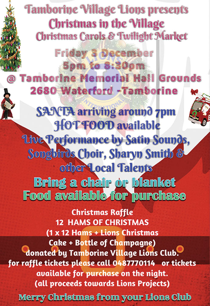 Tamborine Village Lions Christmas Carols & Twilight Market