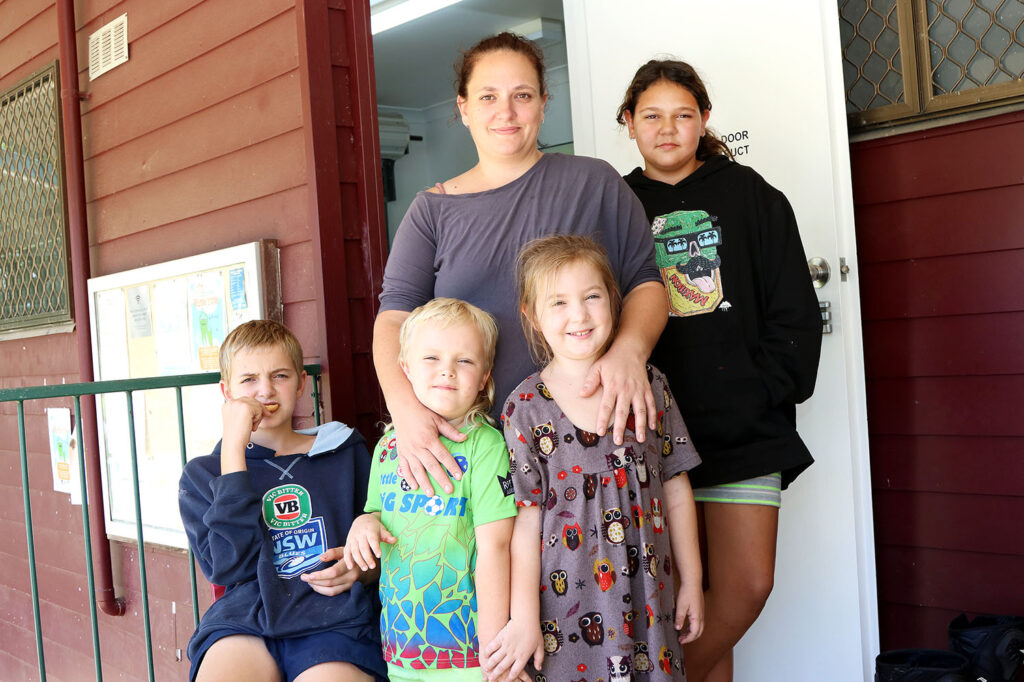 Evacuated family at Tamborine Memorial Hall