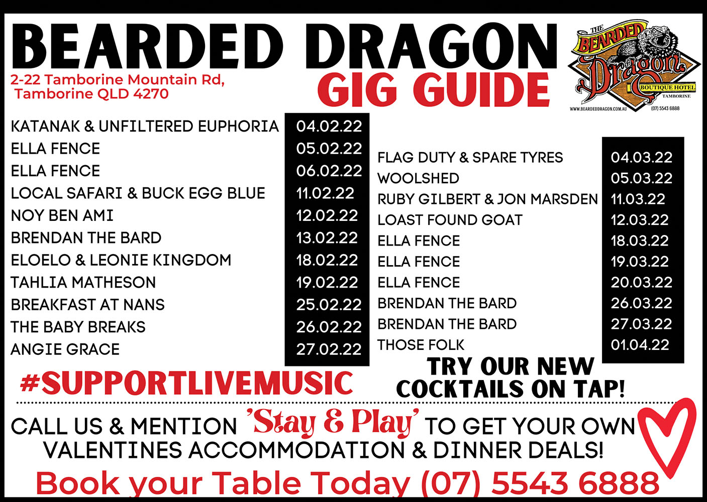Bearded Dragon Gig Guide February