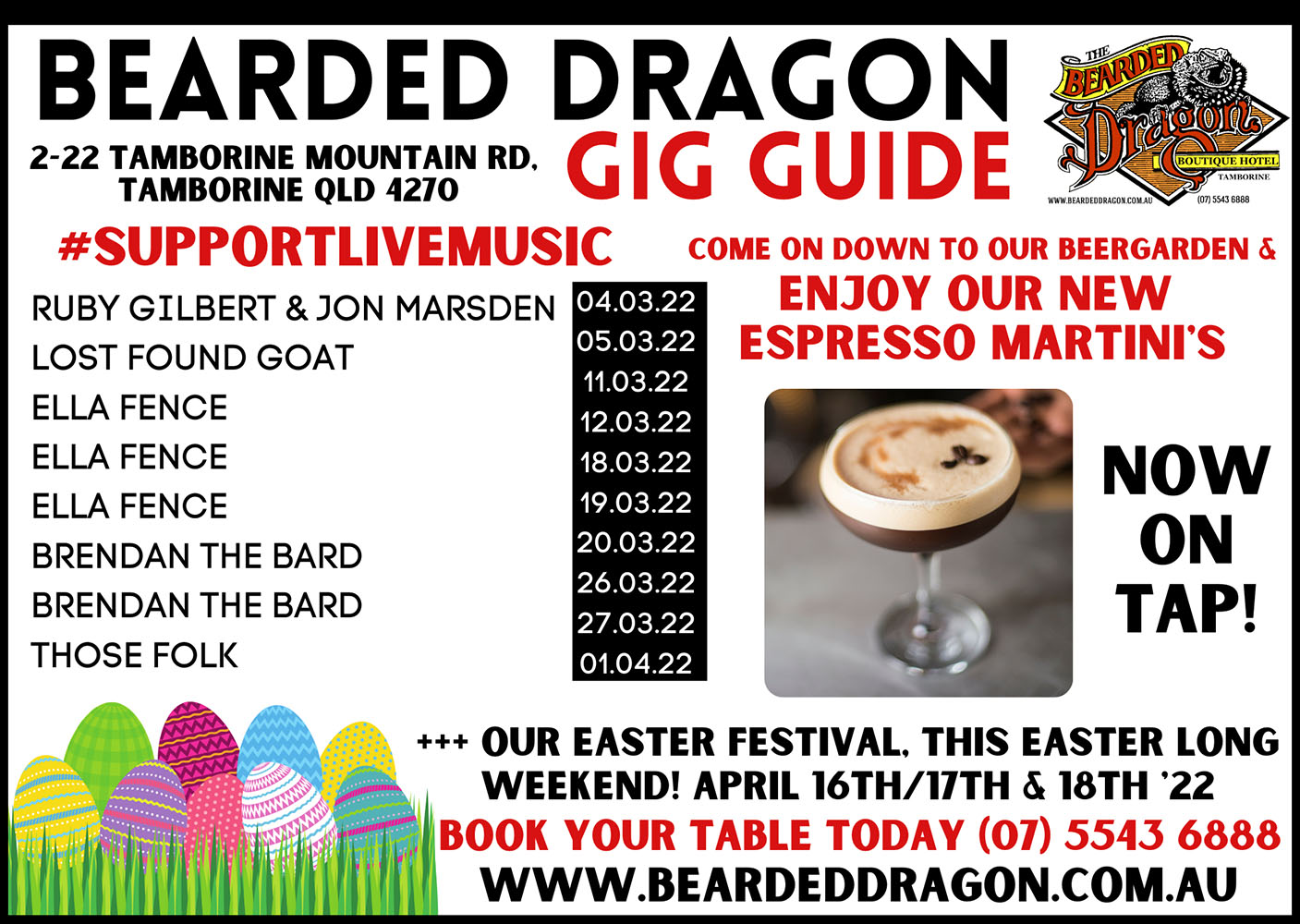 Bearded Dragon Gig Guide March
