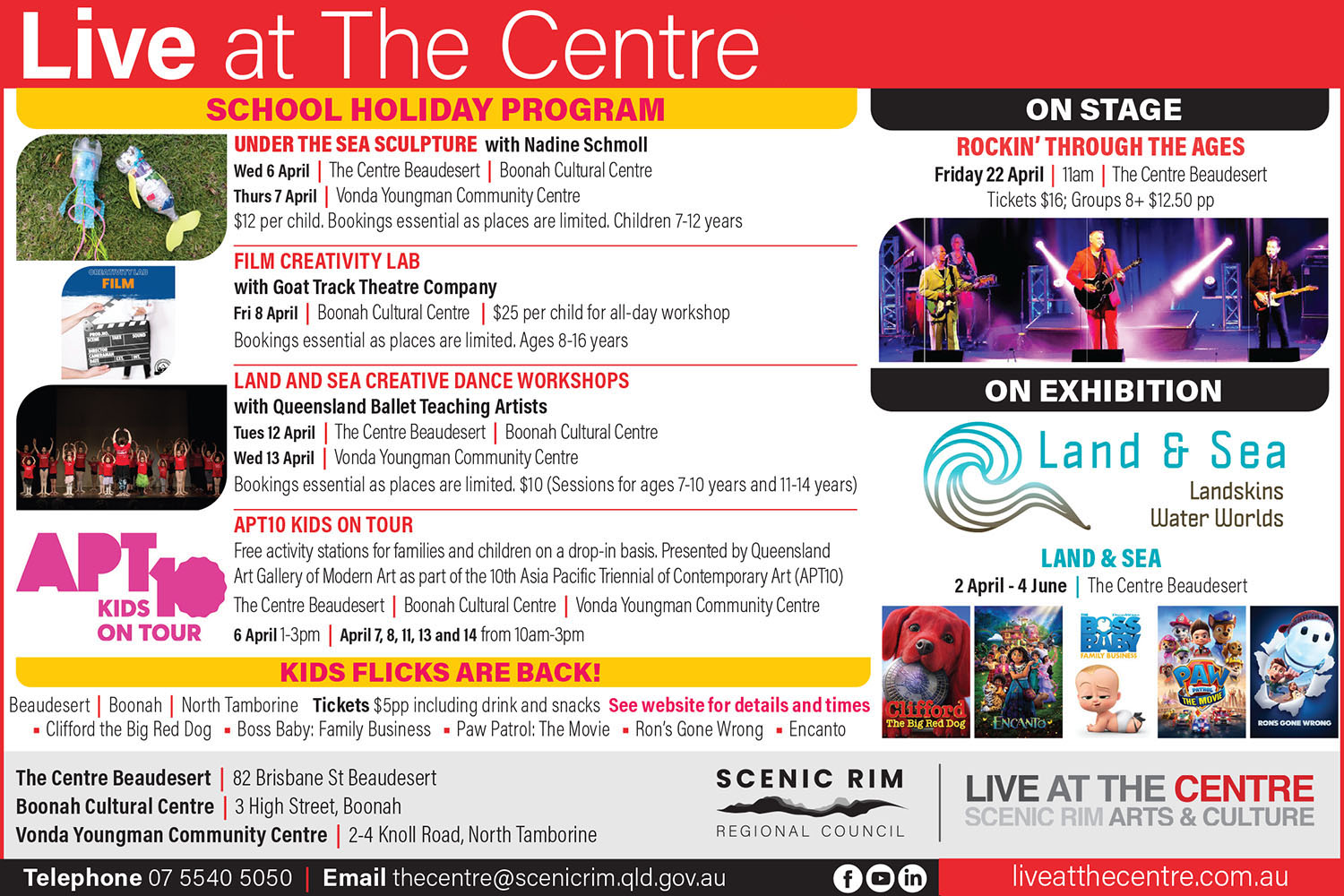 Live & Online at the Centre - April 2022