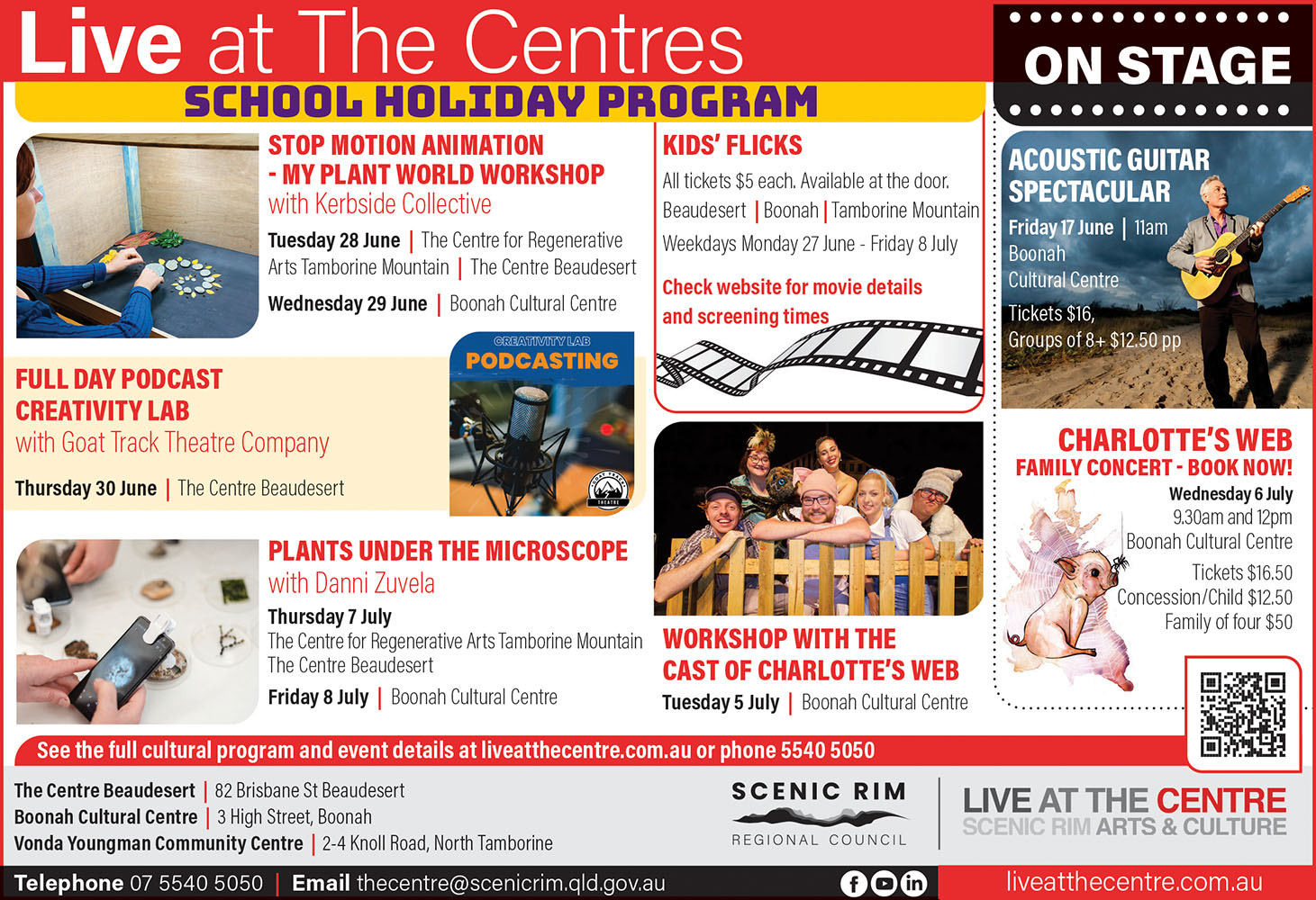 Live & Online at the Centres - June 2022