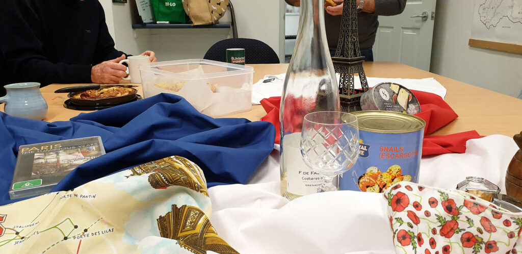 French style cuisine at Beaudesert U3A French Group for Bastille Day