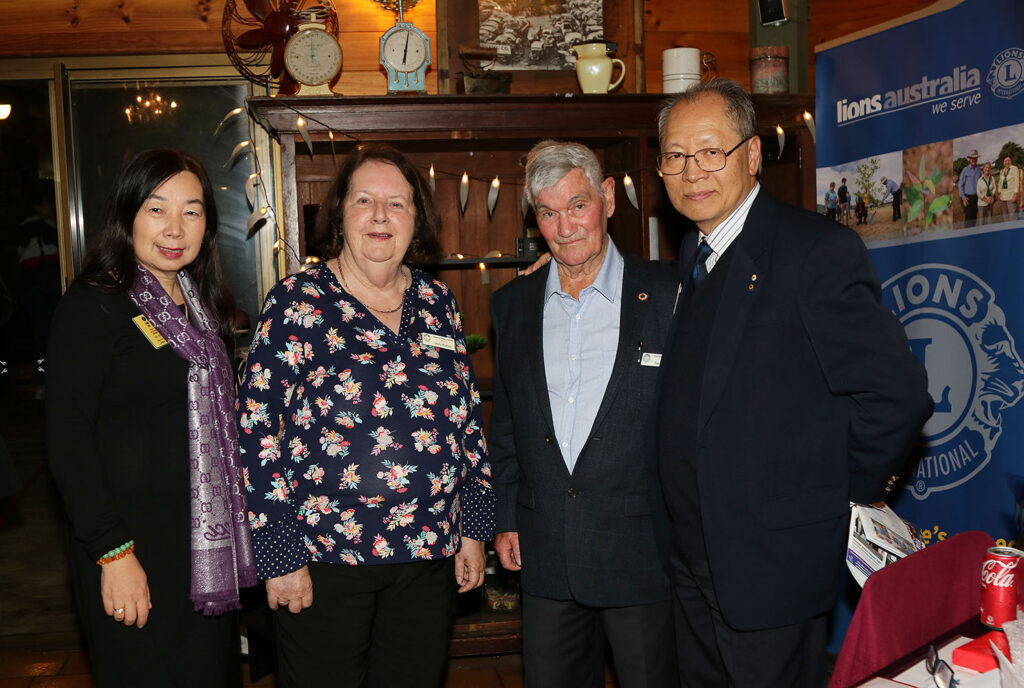 Lions: June Ho, Jenny Krahnen, Paul Krahnen (President), & PDG Peter Ho