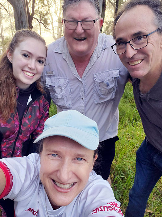 The Local ‘Law Walkers’ - Charlotte Stubbs, Randal Dennings, Candice Bent, and Ian MacAllan - known as the ‘Tamborine Toddlers’
