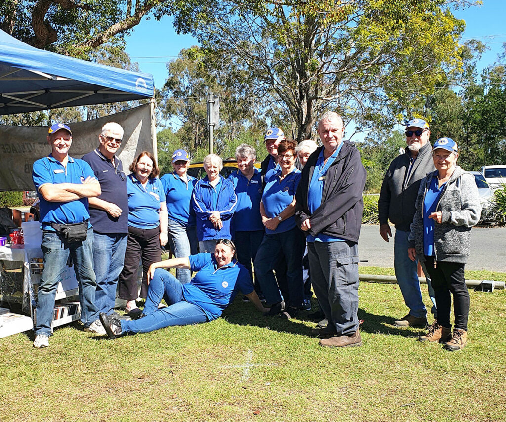 District Governor, Lion Ian Bruning, recently visited the Tamborine Village Lions Club Market in August