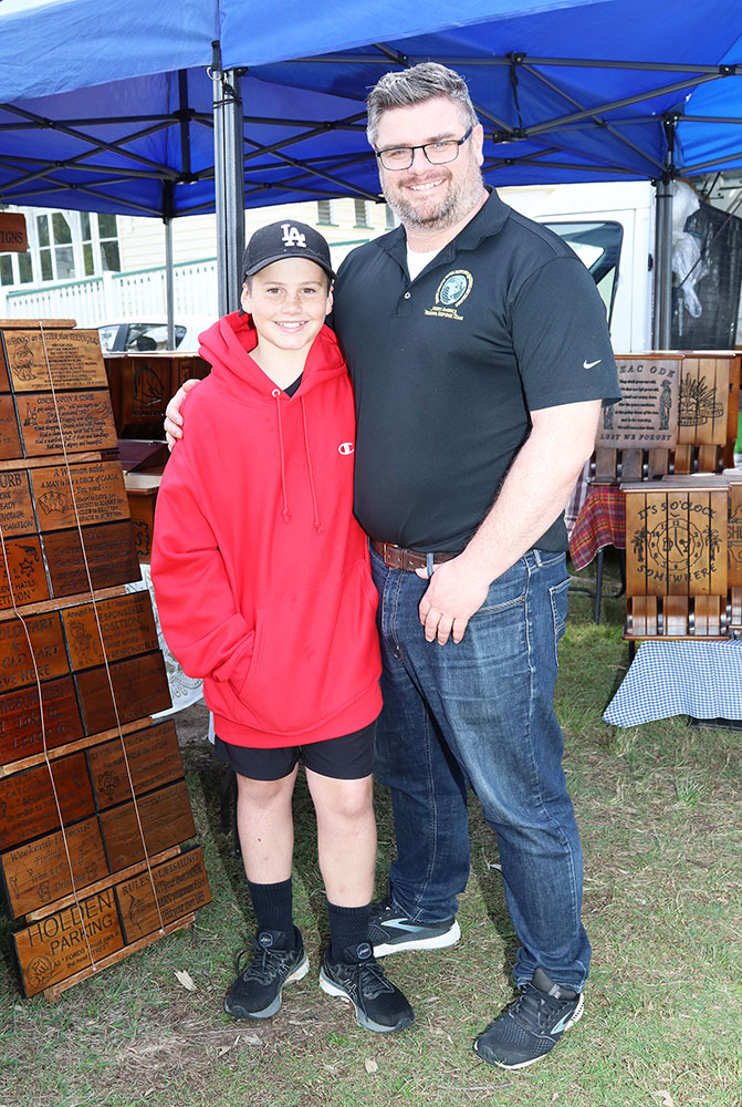 Logan Eastwood with his Dad Alex checking out a few Dad’s Day gifts