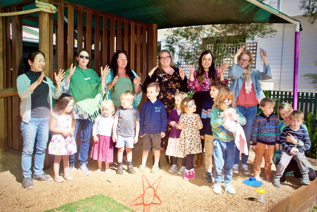 Performing Tamborine Mountain Community Kindergarten’s “My Mountain Home” Acknowledgment to Country