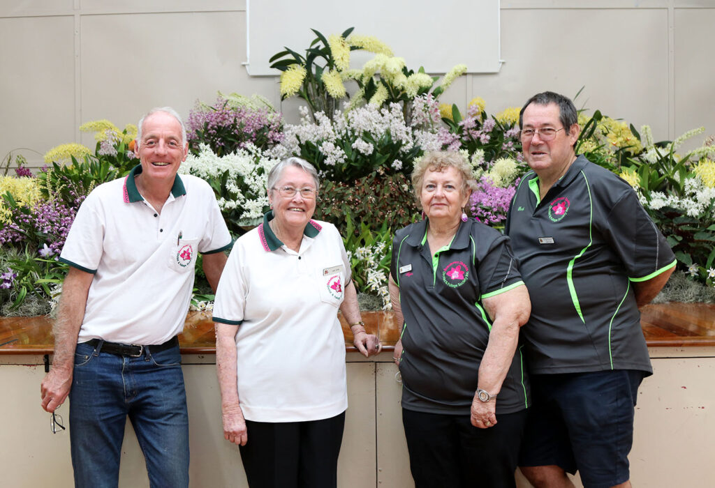 Members of the Beaudesert Districts Orchid & Foliage Society Inc. including Peter Van Motman,
Jan Dore, Lyn Dale, & Garth Dale