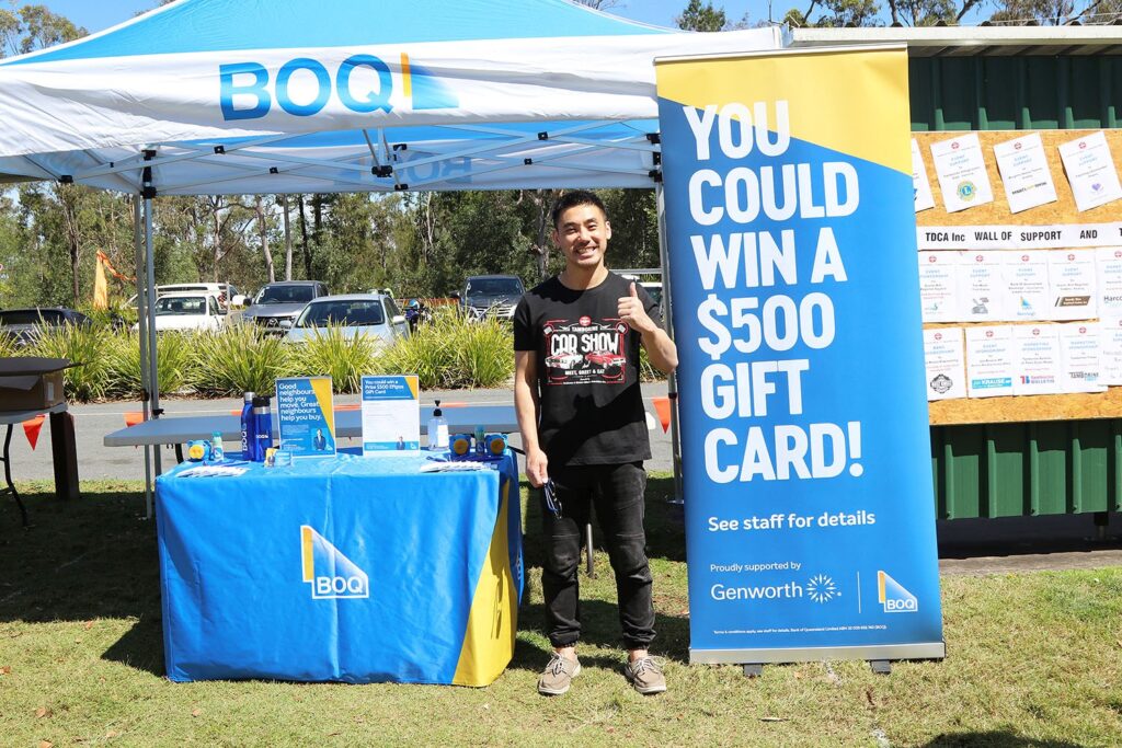 Owner-Manager Brian Managbanag from Team BOQ Beenleigh volunteering and supporting TDCA’s Tamborine Car Show