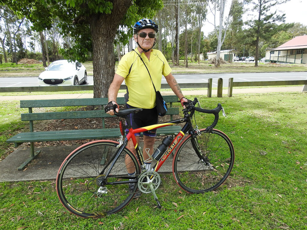 Cecil, 70 years, rides up to 100 Kms a day!