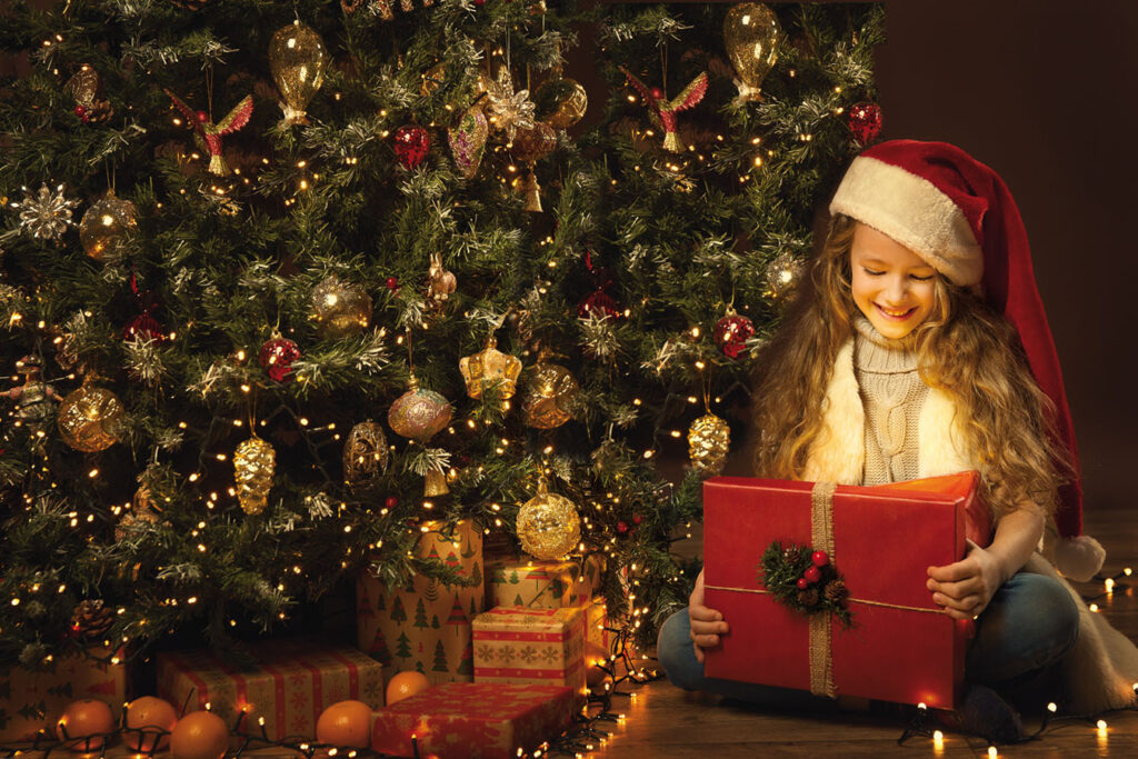 Girl receiving gift