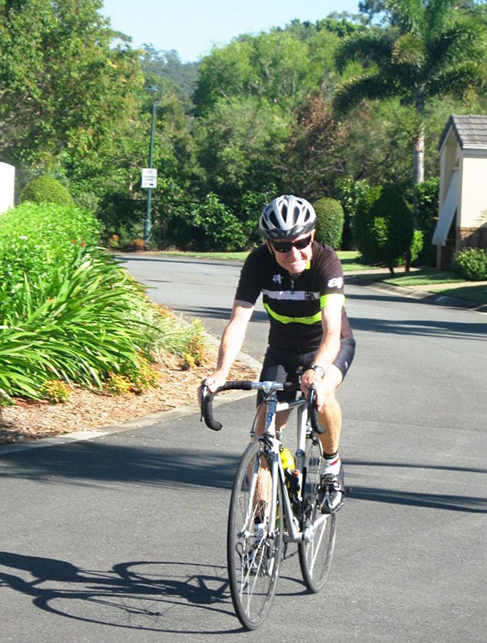 Neil Graham, 89 years young, riding his bicycle (Photo by Marjorie Graham)