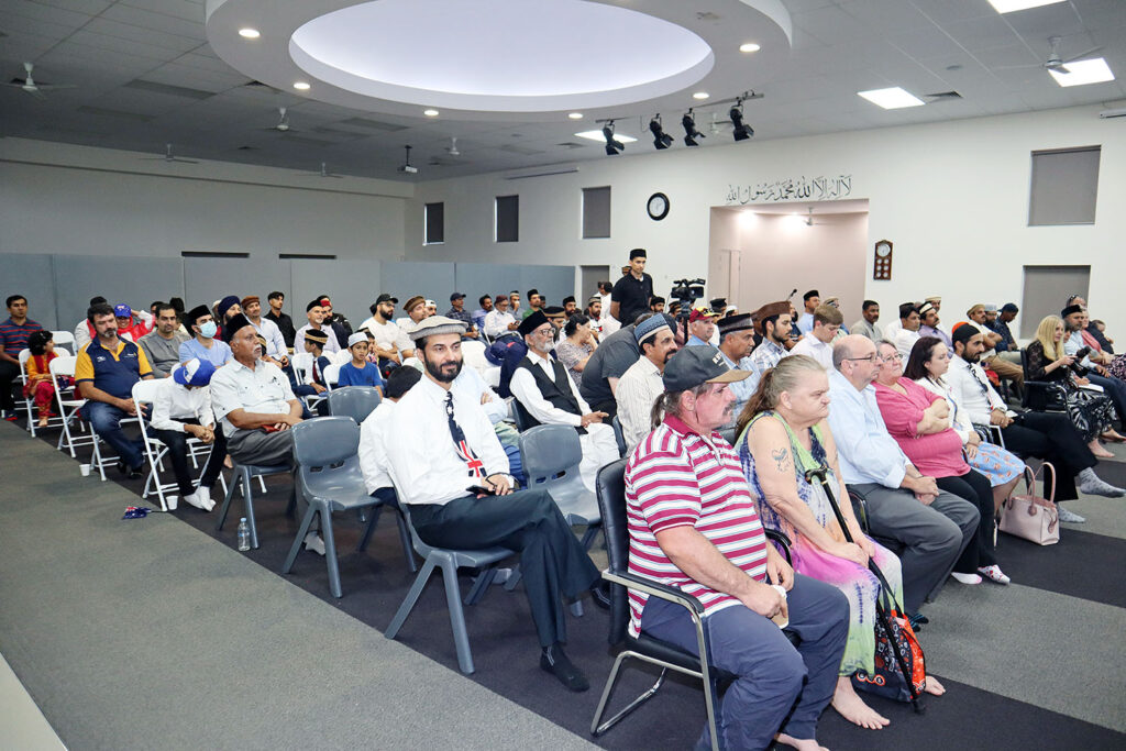 The congregation gathers for the Australia Day ceremony