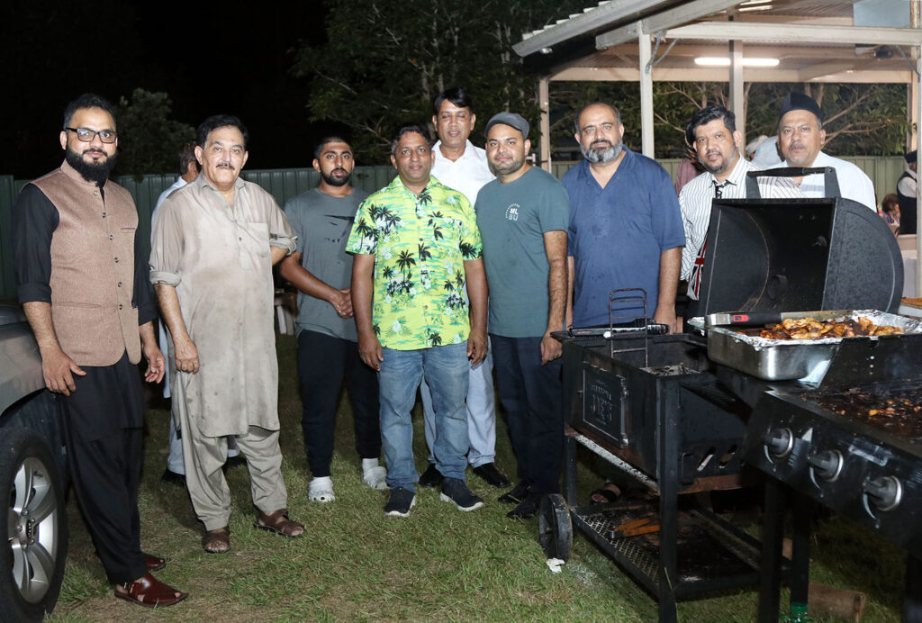 Many ‘chefs’ and volunteers helped to organise the BBQ