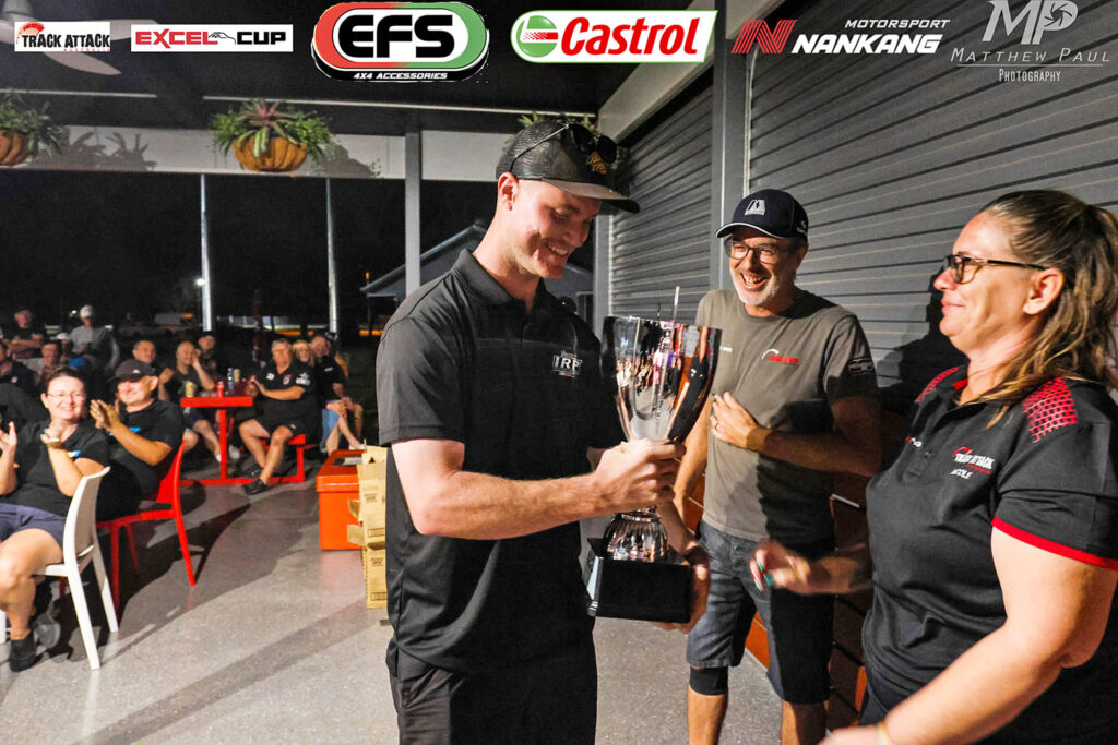 Ryan O’Sullivan receiving the EFS Excel Cup First Place Trophy