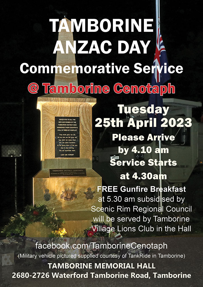 Tamborine Village ANZAC DAY Ceremony 2023