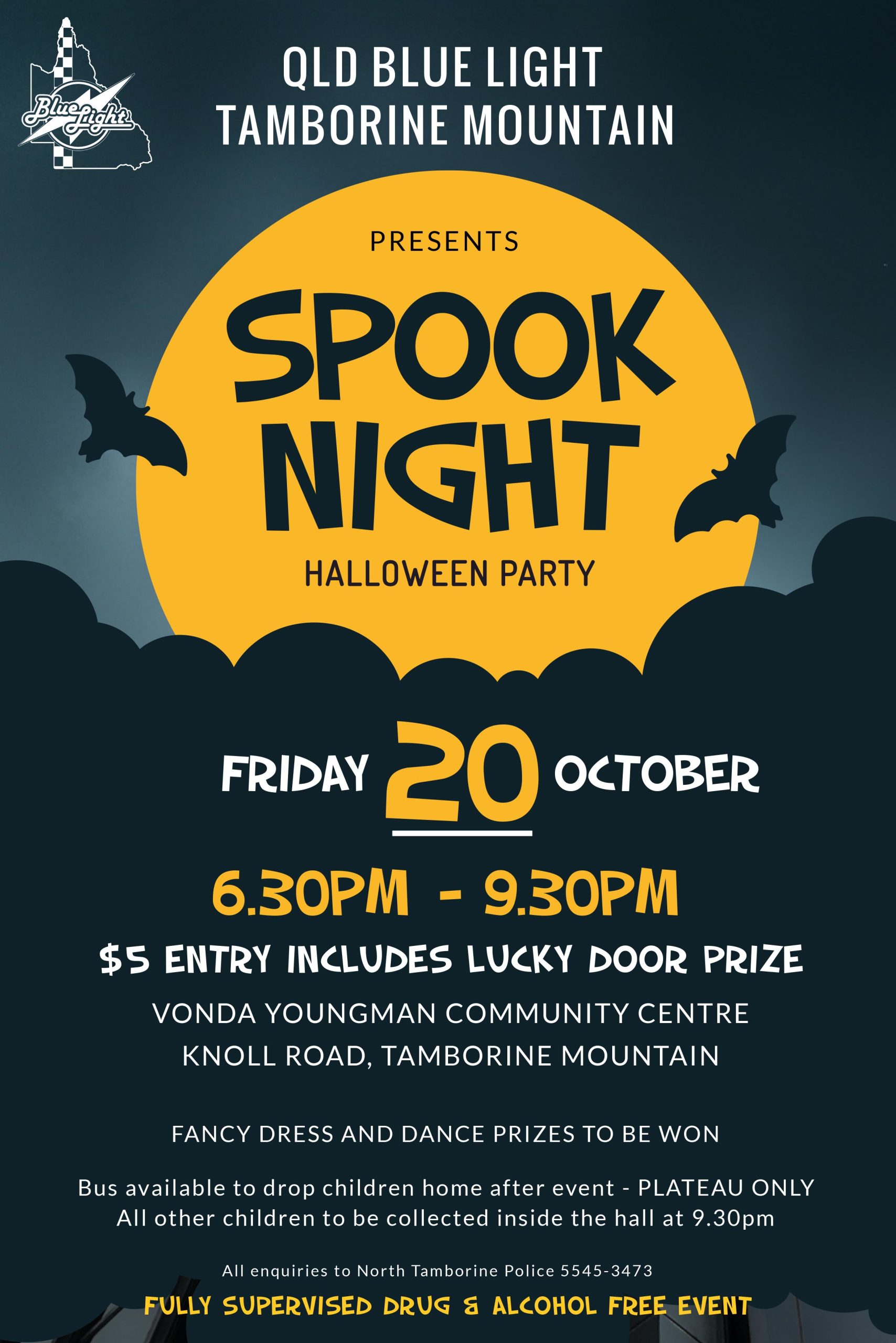Qld Blue Light Spook Night Halloween Party