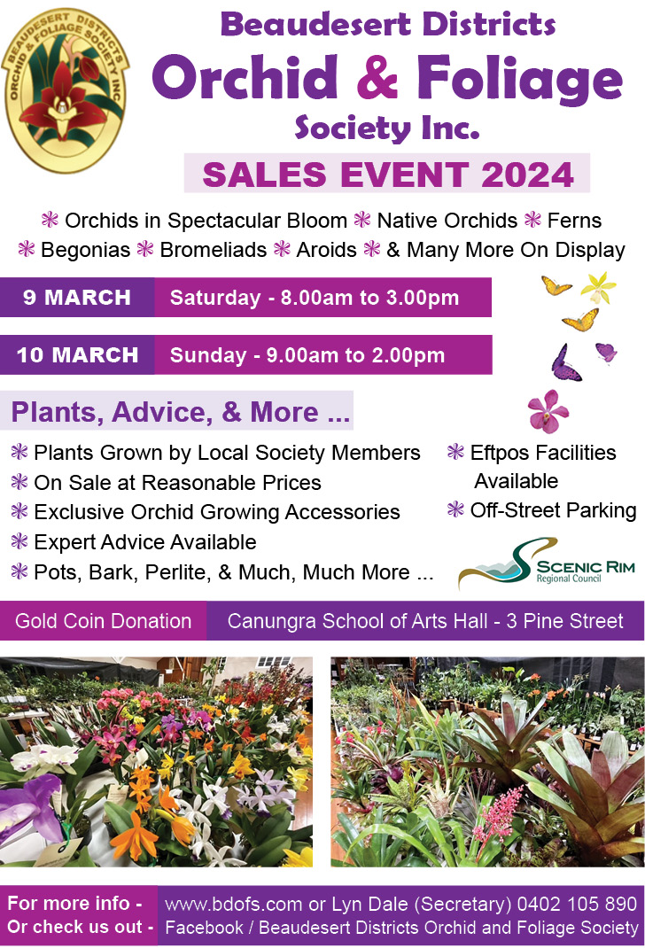 Beaudesert & District Orchid & Foliage Society - Sales Event 2024